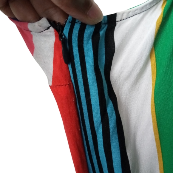 MSK Striped Wide Leg Sleeveless Jumpsuit Size Large. - Picture 4 of 8